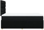 vidaXL Κρεβάτι Boxspring με Στρώμα Μαύρο 120x190 εκ. Υφασμάτινο