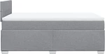 vidaXL Κρεβάτι Boxspring με Στρώμα Ανοιχτό Γκρι 120x190 εκ. Υφασμάτινο