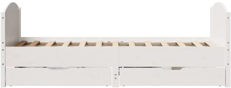 vidaXL Σκελετός Κρεβ. Χωρίς Στρώμα Λευκό 90x190 εκ Μασίφ Πεύκο
