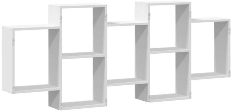 vidaXL Ραφιέρα Τοίχου Λευκό 159x18x65 εκ. από Επεξεργασμένο Ξύλο