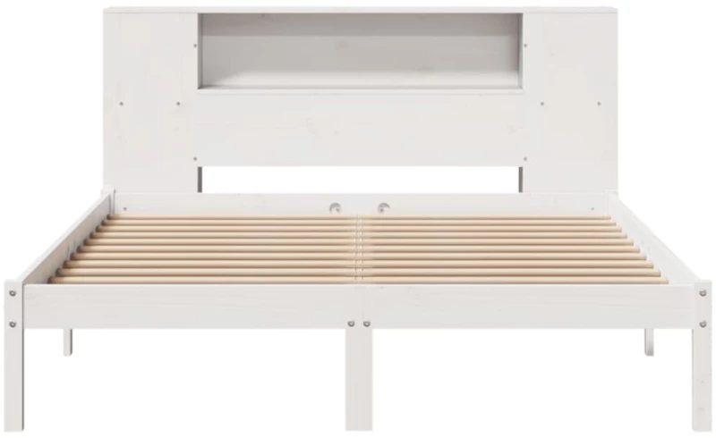 vidaXL Κρεβάτι Βιβλιοθήκη Χωρίς Στρώμα 160x200 εκ Μασίφ Ξύλο Πεύκου