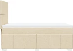 vidaXL Κρεβάτι Boxspring με Στρώμα Κρεμ 80 x 200 εκ. Υφασμάτινο
