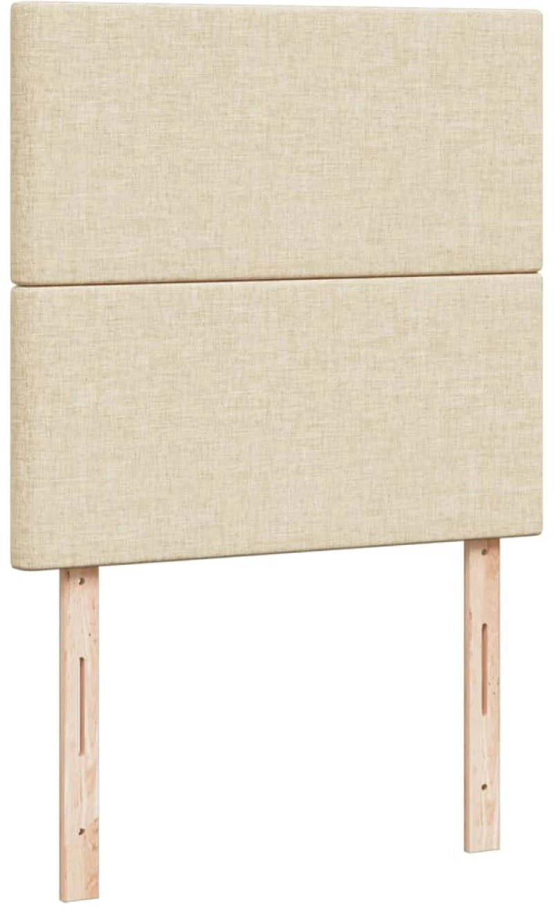 vidaXL Κρεβάτι Boxspring με Στρώμα Κρεμ 80 x 200 εκ. Υφασμάτινο