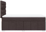 vidaXL Κρεβάτι Boxspring με Στρώμα Σκούρο Καφέ 100x200 εκ. Υφασμάτινο