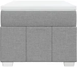 vidaXL Κρεβάτι Boxspring με Στρώμα Ανοιχτό Γκρι 90x190 εκ. Υφασμάτινο