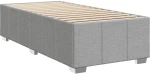 vidaXL Κρεβάτι Boxspring με Στρώμα Ανοιχτό Γκρι 90x190 εκ. Υφασμάτινο