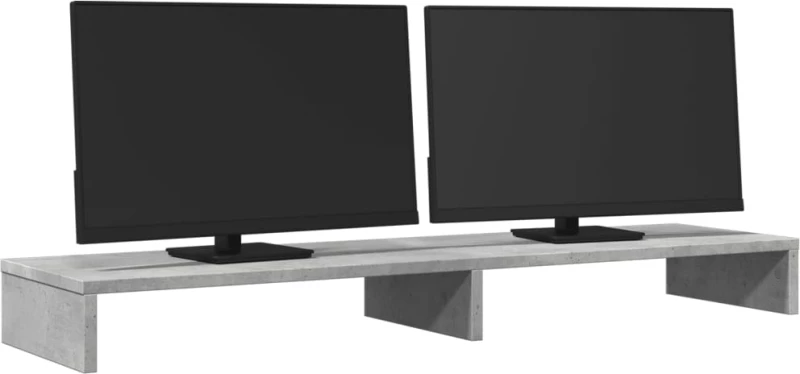 vidaXL Βάση Οθονών Γκρι του Σκυροδέματος 100x27x10 εκ. από Επεξ. Ξύλο