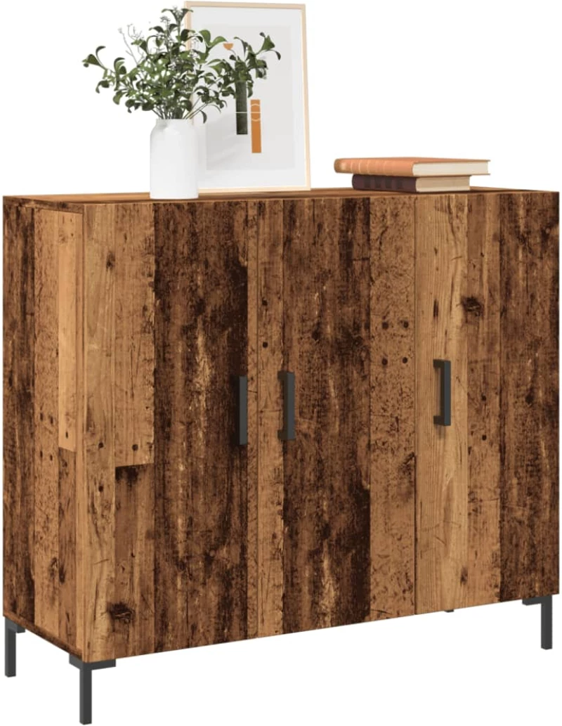 vidaXL Ντουλάπι Παλαιό Ξύλο 90 x 34 x 80 εκ. από Επεξεργασμένο Ξύλο