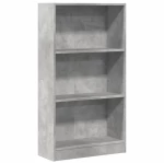 vidaXL Βιβλιοθήκη Γκρι Σκυροδέματος 60x24x109 εκ. Επεξεργ. Ξύλο