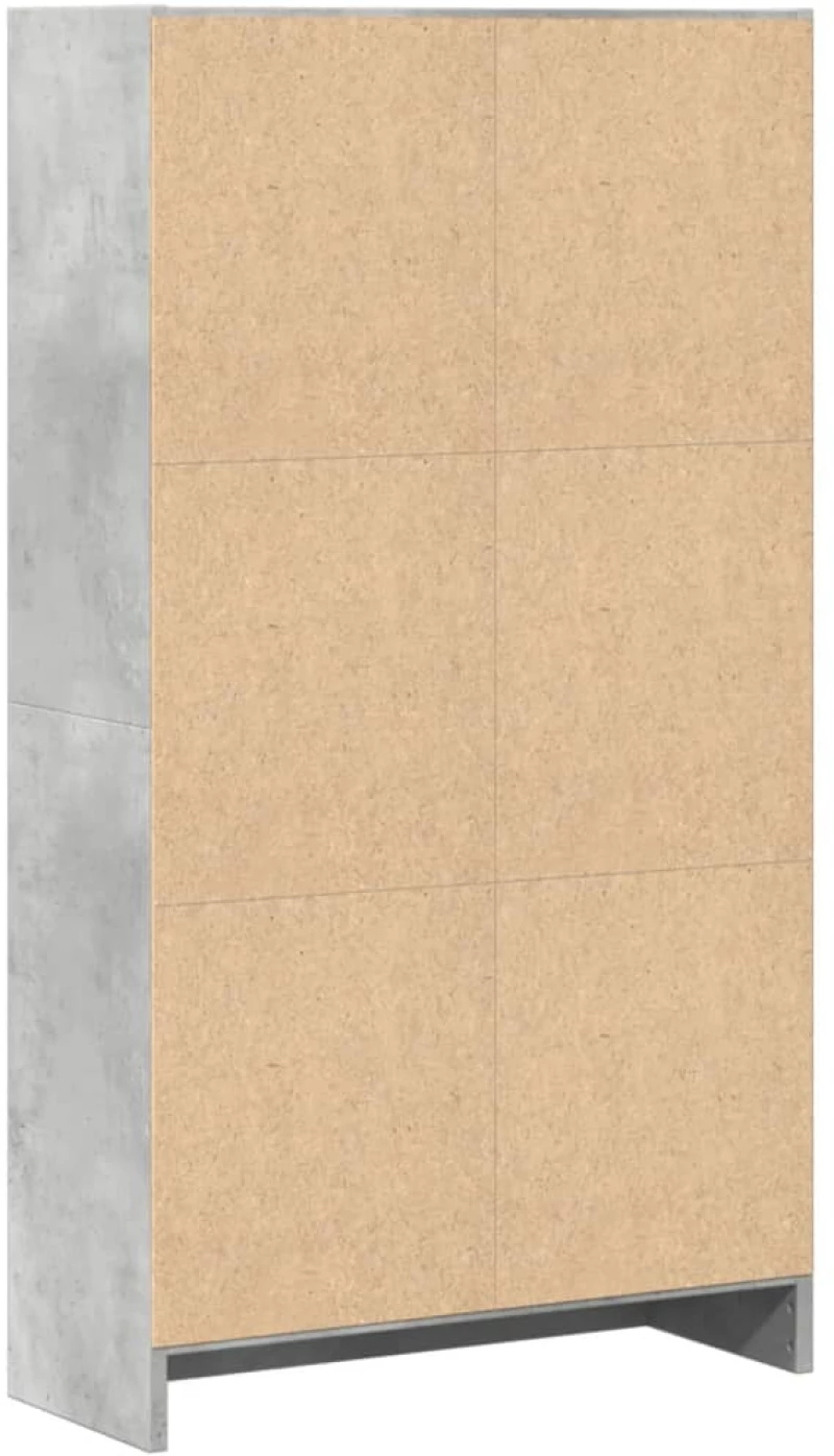 vidaXL Βιβλιοθήκη Γκρι Σκυροδέματος 60x24x109 εκ. Επεξεργ. Ξύλο