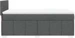 vidaXL Κρεβάτι Boxspring με Στρώμα Σκούρο Γκρι 80x200 εκ. Υφασμάτινο