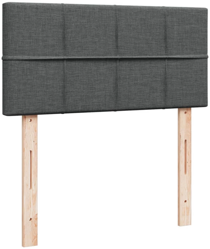 vidaXL Κρεβάτι Boxspring με Στρώμα Σκούρο Γκρι 80x200 εκ. Υφασμάτινο