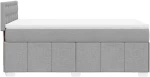 vidaXL Κρεβάτι Boxspring με Στρώμα Ανοιχτό Γκρι 80x200 εκ. Υφασμάτινο