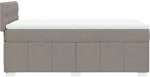 vidaXL Κρεβάτι Boxspring με Στρώμα Taupe 100 x 200 εκ. Υφασμάτινο