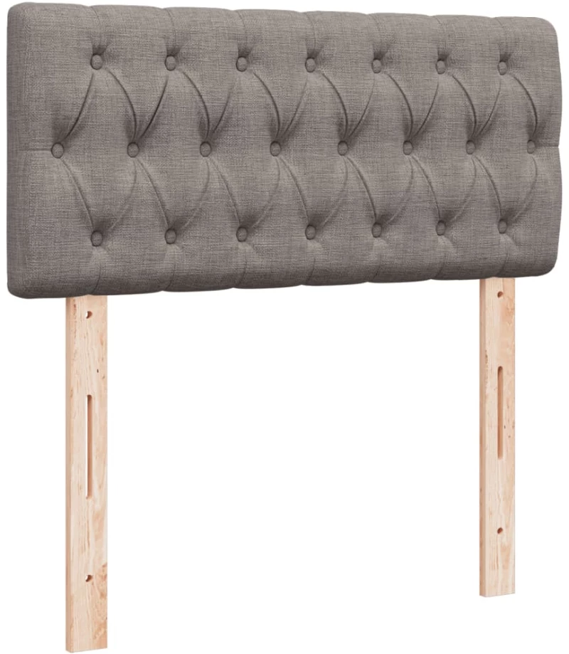 vidaXL Κρεβάτι Boxspring με Στρώμα Taupe 100 x 200 εκ. Υφασμάτινο