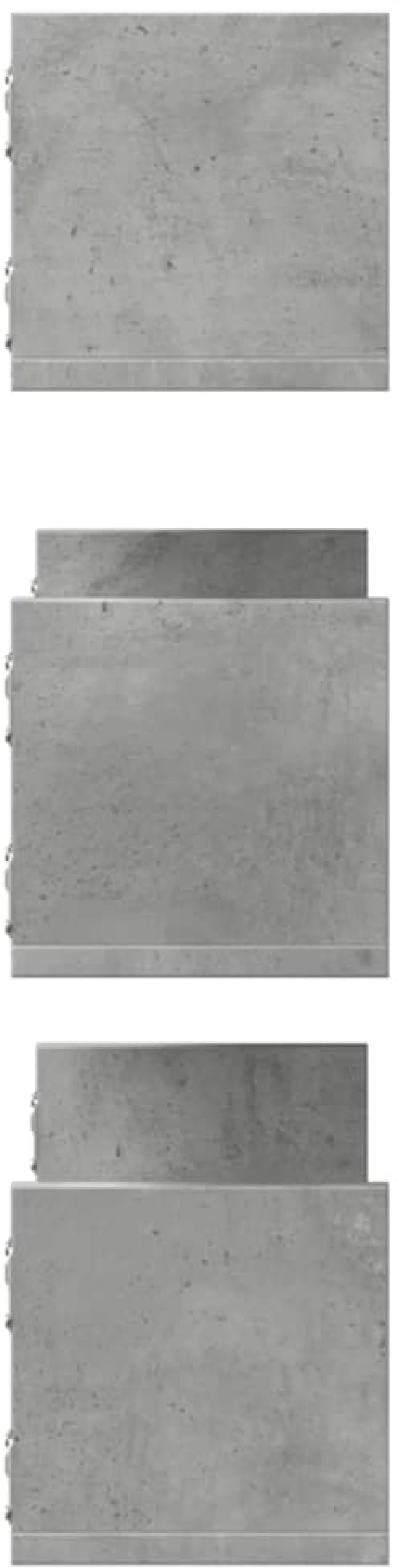 vidaXL Ραφιέρες Τοίχου 3 τεμ. Γκρι Σκυρ. 80x18x18 εκ. Επεξεργ. Ξύλο