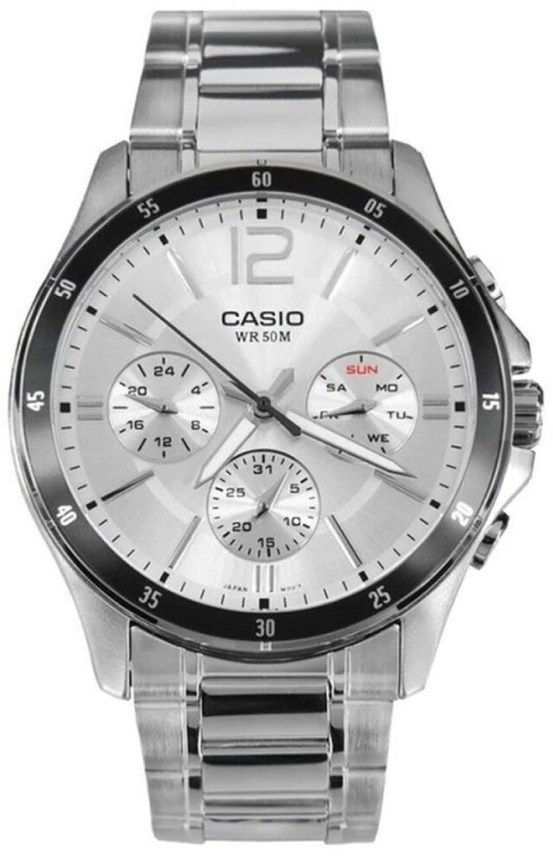 Ανδρικά Ρολόγια Casio ENTICER GENT Γκρι Ασημί (Ø 35 mm) (Ø 43,5 mm)