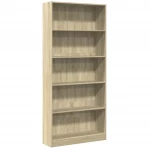 vidaXL Βιβλιοθήκη Sonoma Δρυς 80x24x176 εκ. από Επεξεργασμένο Ξύλο