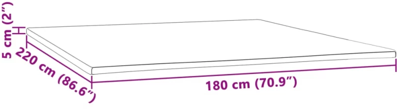 vidaXL Ανώστρωμα 180x220x5 εκ.