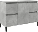 vidaXL Ντουλάπι Νιπτήρα Γκρι Σκυρ. 80 x 33 x 60 εκ. Επεξεργασμένο Ξύλο