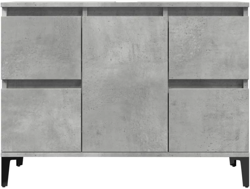 vidaXL Ντουλάπι Νιπτήρα Γκρι Σκυρ. 80 x 33 x 60 εκ. Επεξεργασμένο Ξύλο