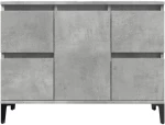 vidaXL Ντουλάπι Νιπτήρα Γκρι Σκυρ. 80 x 33 x 60 εκ. Επεξεργασμένο Ξύλο