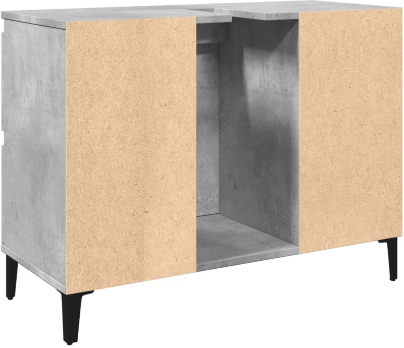 vidaXL Ντουλάπι Νιπτήρα Γκρι Σκυρ. 80 x 33 x 60 εκ. Επεξεργασμένο Ξύλο