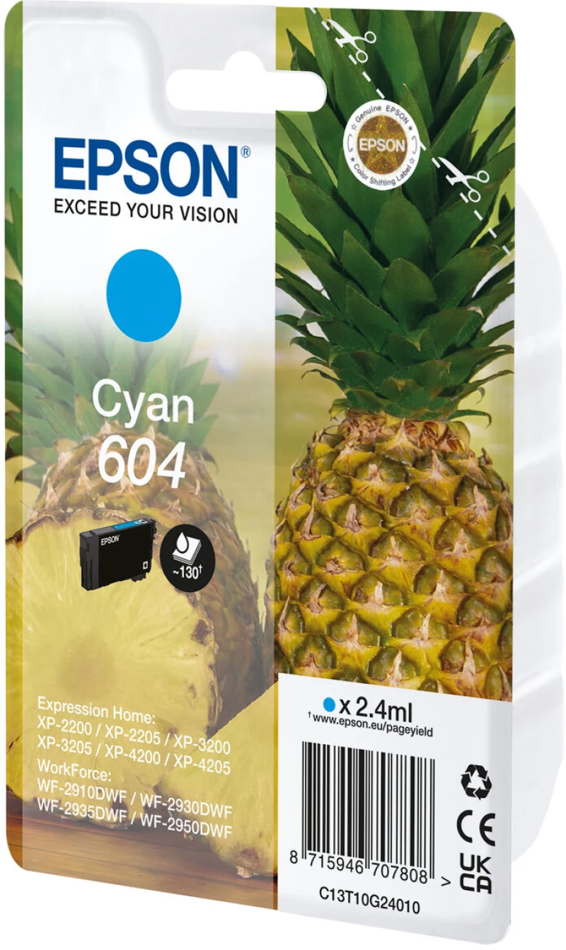 Αυθεντικό Φυσίγγιο μελάνης Epson 604 Κυανό