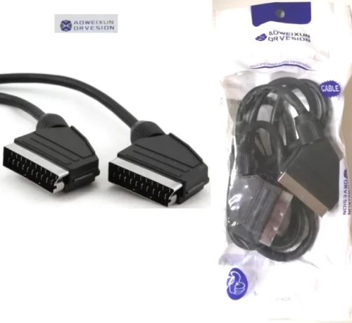 Καλώδιο Scart 21pin σε Scart 21pin 1.5m μαύρο AOWEIXUN OEM