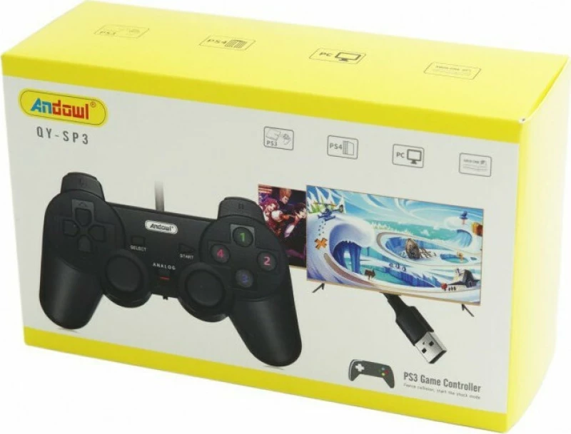 Ενσύρματο χειριστήριο USB για PC & PS3 Andowl QY-SP3 OEM