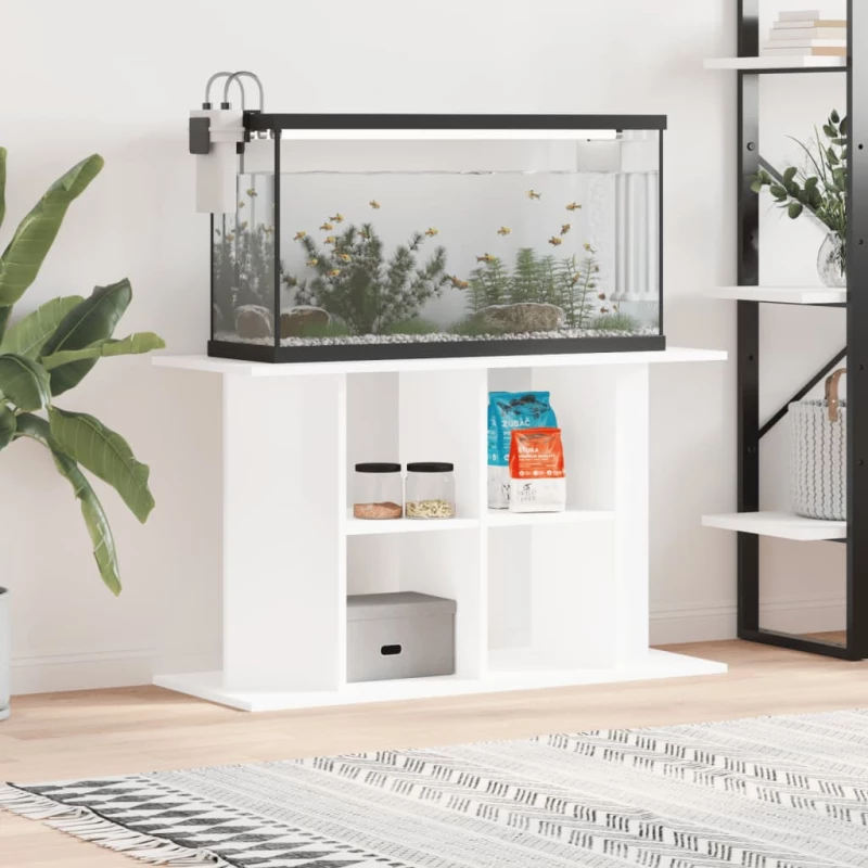 vidaXL Βάση Ενυδρείου Λευκή 100 x 40 x 60 εκ. από Επεξεργασμένο Ξύλο