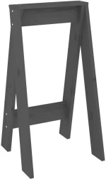 vidaXL Σκαμπό 2 Τεμ. Γκρι 40x40x75 εκ. από Μασίφ Ξύλο Πεύκου