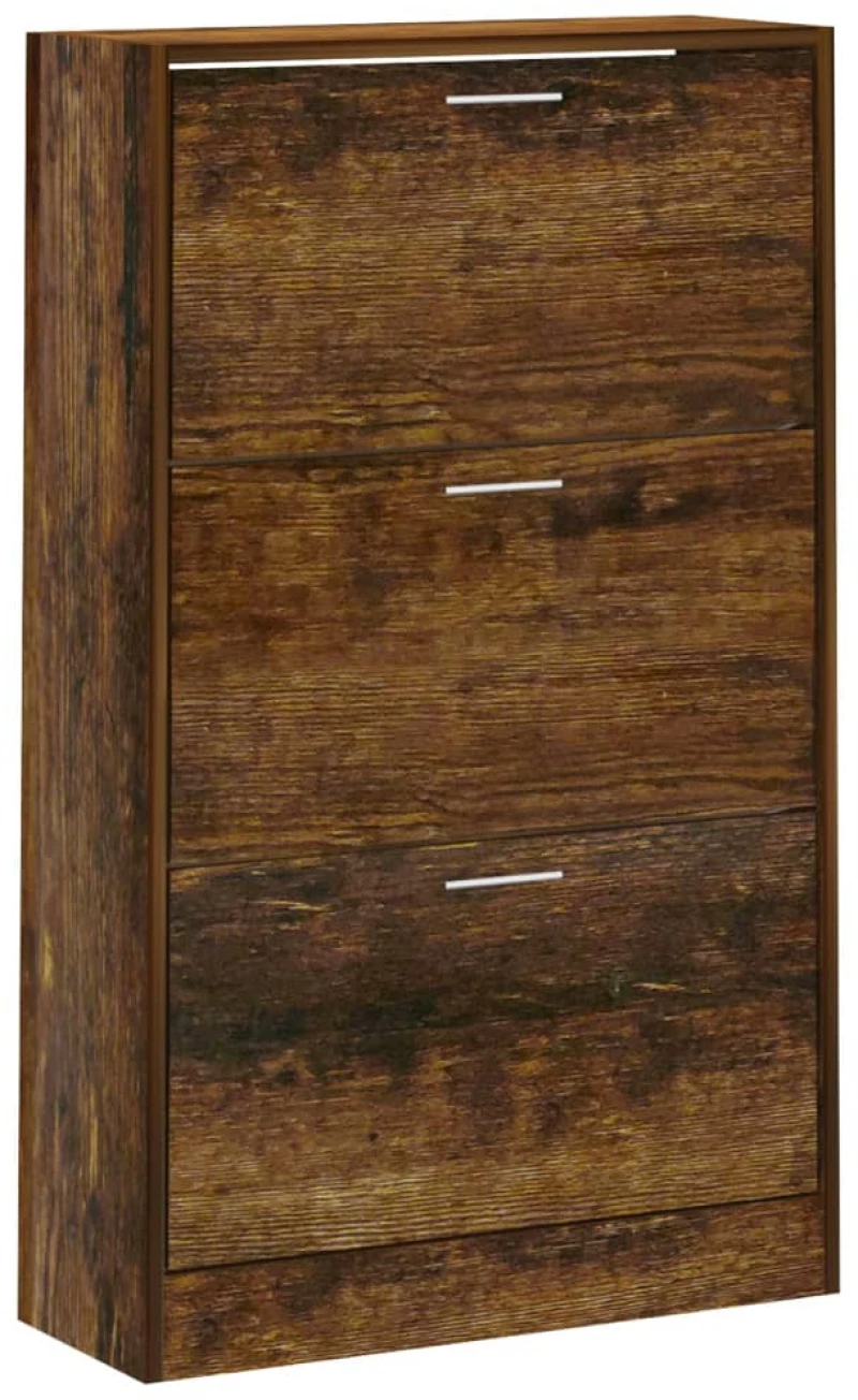 vidaXL Παπουτσοθήκη Καπνιστή Δρυς 63x24x103 εκ. από Επεξεργασμένο Ξύλο