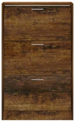 vidaXL Παπουτσοθήκη Καπνιστή Δρυς 63x24x103 εκ. από Επεξεργασμένο Ξύλο