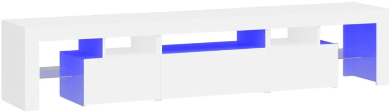 vidaXL Έπιπλο Τηλεόρασης με LED Λευκό 200 x 36,5 x 40 εκ.