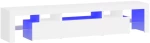 vidaXL Έπιπλο Τηλεόρασης με LED Λευκό 200 x 36,5 x 40 εκ.