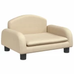 vidaXL Καναπές Παιδικός κρεμ 50x40x30 εκ. από Ύφασμα