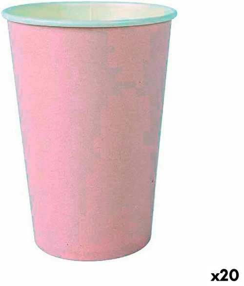 Σετ ποτηριών Algon Αναλώσιμα Χαρτόνι Ροζ 20 Τεμάχια 220 ml (20 Μονάδες)