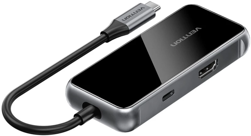 USB Hub Vention TFMHB Μαύρο/Ασημί