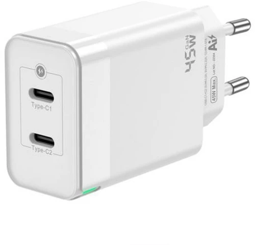 Φορτιστής Τοίχου Aisens ASCH-45W2P005-W Λευκό