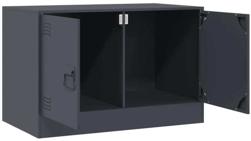 vidaXL Έπιπλα Τηλεόρασης 2 τεμ. Ανθρακί 67 x 39 x 44 εκ. από Χάλυβα