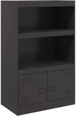 vidaXL Ντουλάπι Μαύρο 67x39x107 εκ. από Ατσάλι