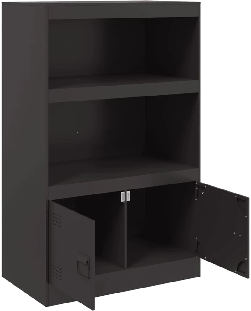 vidaXL Ντουλάπι Μαύρο 67x39x107 εκ. από Ατσάλι