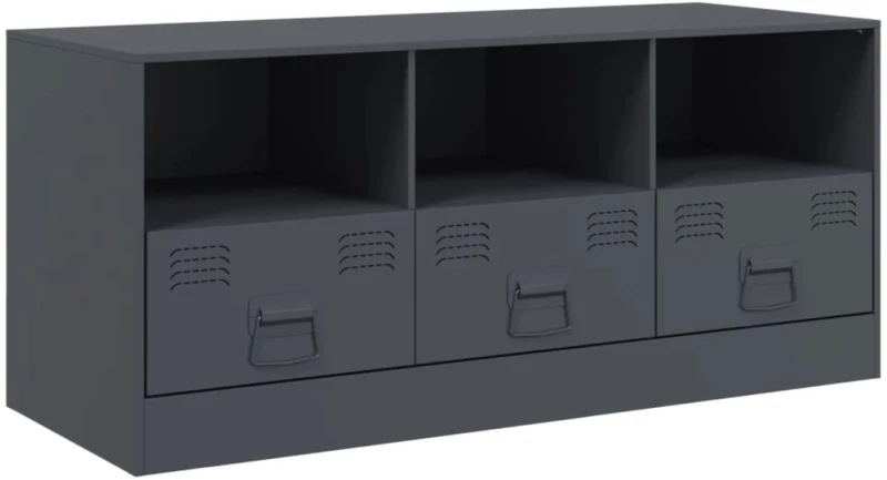 vidaXL Έπιπλο Τηλεόρασης Ανθρακί 99x39x44 εκ. από Χάλυβα