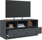 vidaXL Έπιπλο Τηλεόρασης Ανθρακί 99x39x44 εκ. από Χάλυβα