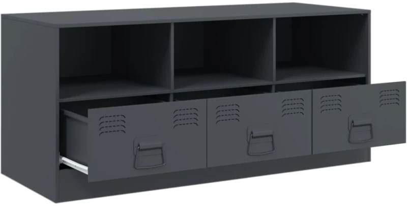 vidaXL Έπιπλο Τηλεόρασης Ανθρακί 99x39x44 εκ. από Χάλυβα