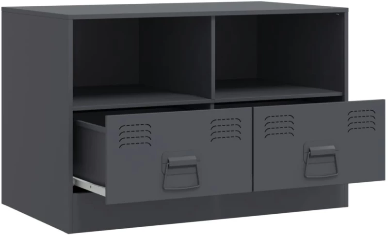 vidaXL Έπιπλα Τηλεόρασης 2 τεμ. Ανθρακί 67 x 39 x 44 εκ. από Χάλυβα
