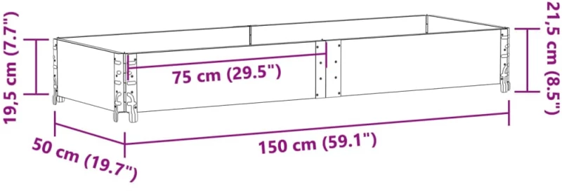 vidaXL Κολάρα Παλέτας 150x50 εκ. από Μασίφ Ξύλο Πεύκου