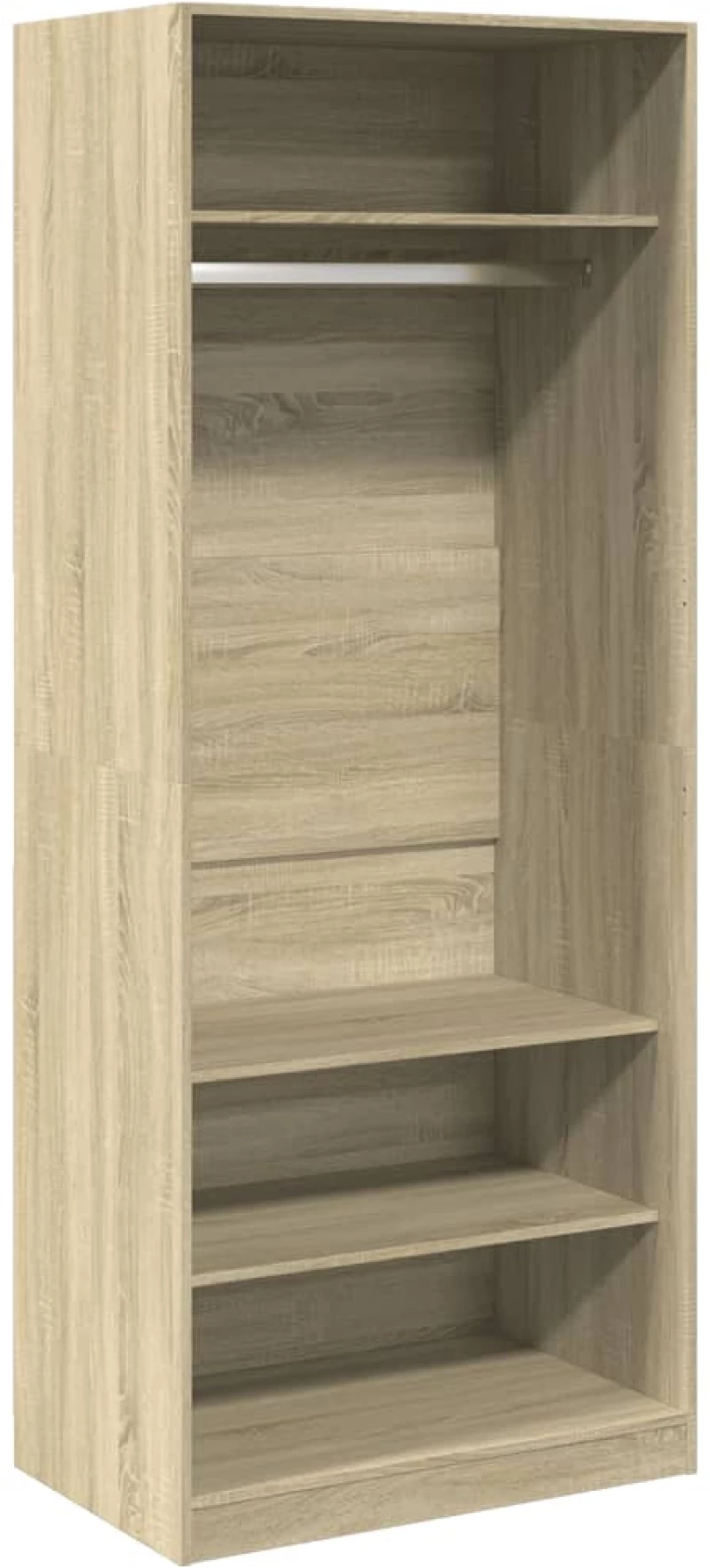 vidaXL Ντουλάπα Χρώμα Sonoma Δρυς 80x50x200 εκ. από Επεξ. Ξύλο