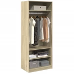 vidaXL Ντουλάπα Χρώμα Sonoma Δρυς 80x50x200 εκ. από Επεξ. Ξύλο
